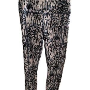 GAIAM Gray and Purple Leggings with Stretchy Fit